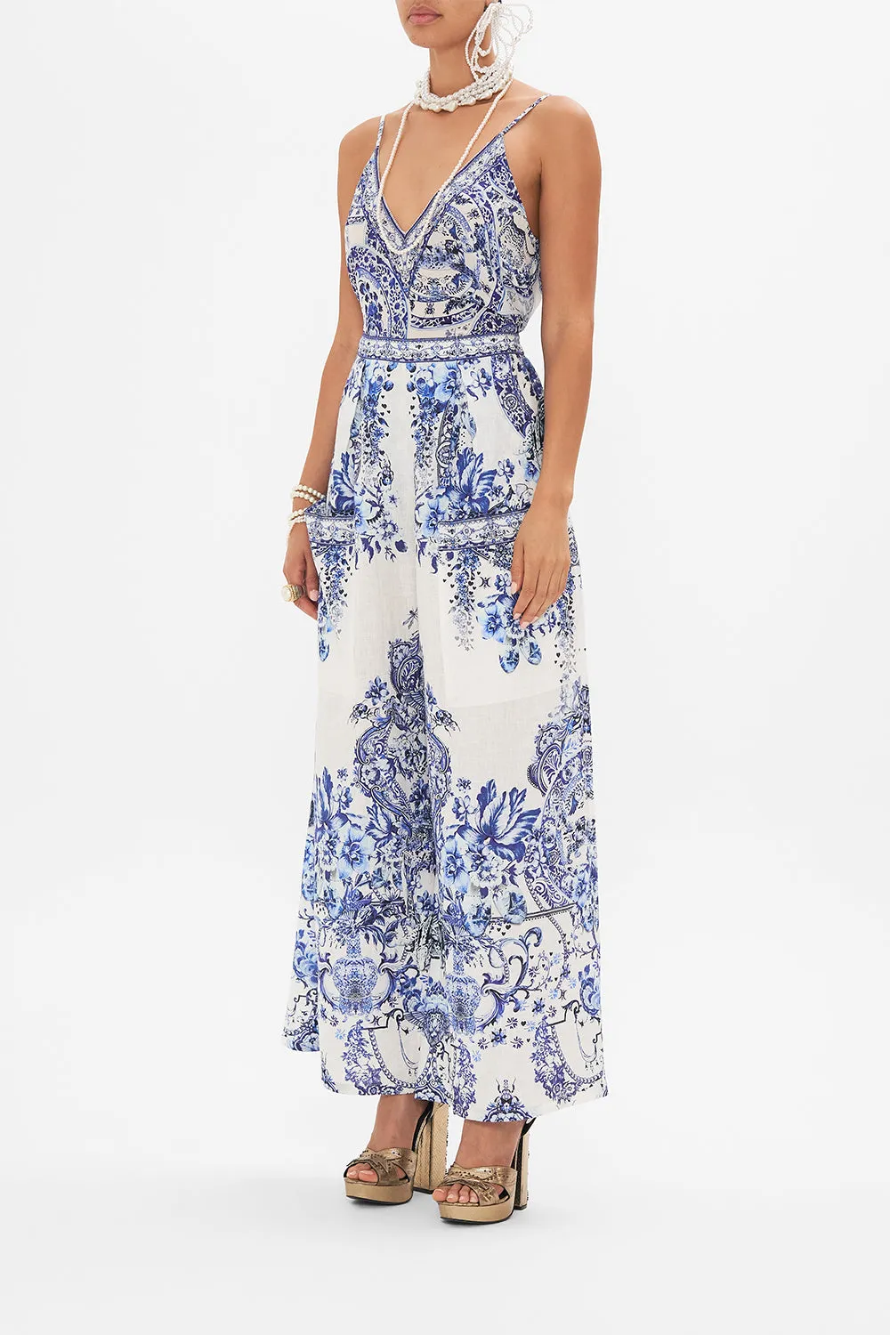 WIDE LEG TROUSER WITH FRONT POCKETS GLAZE AND GRAZE sold by Camilla product image thumbnail 4