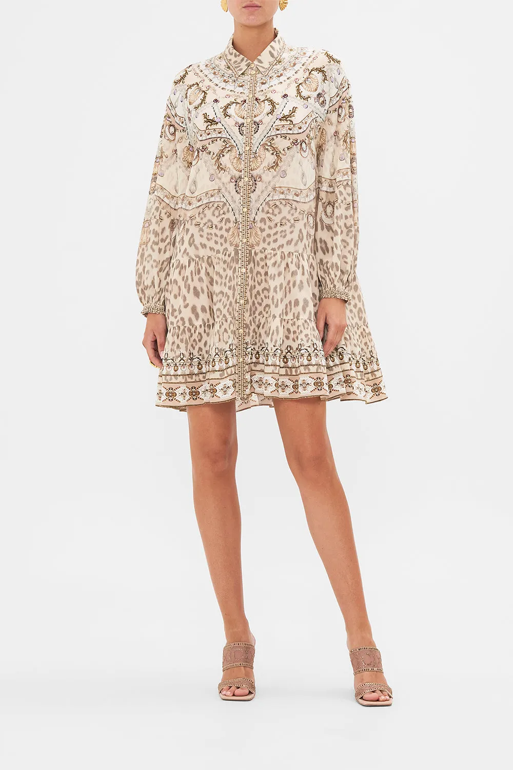 TIERED SHIRT DRESS GROTTO GODDESS sold by Camilla