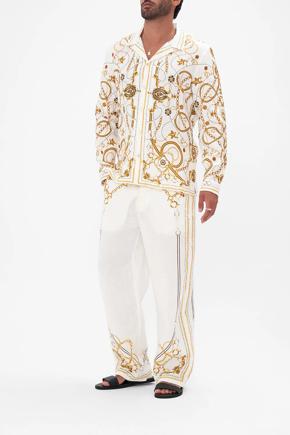 LONG SLEEVE CAMP COLLARED SHIRT COAST TO COAST sold by Camilla product image thumbnail 4