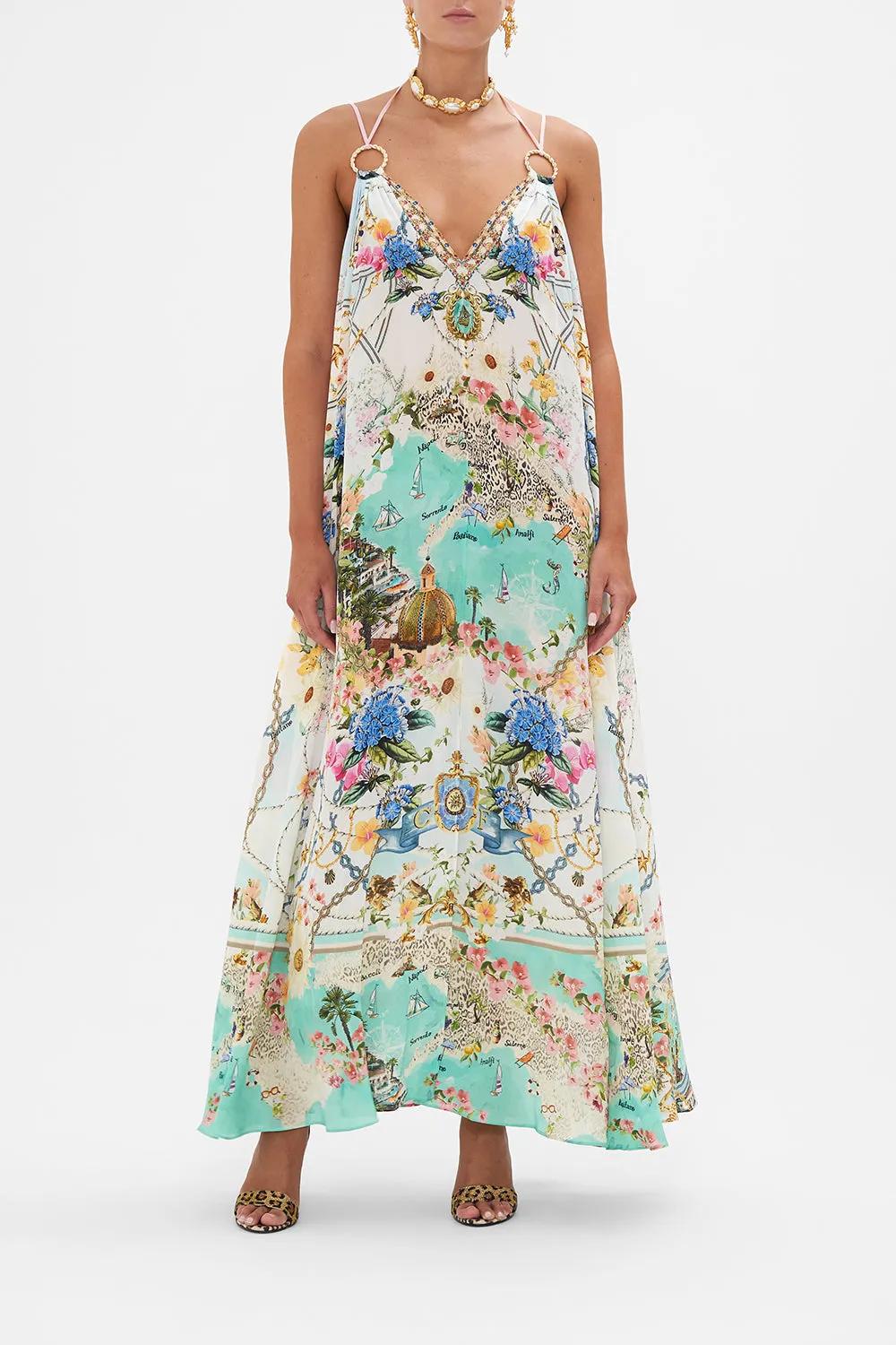 RING DETAIL STRAP DRESS AMALFI LULLABY sold by Camilla