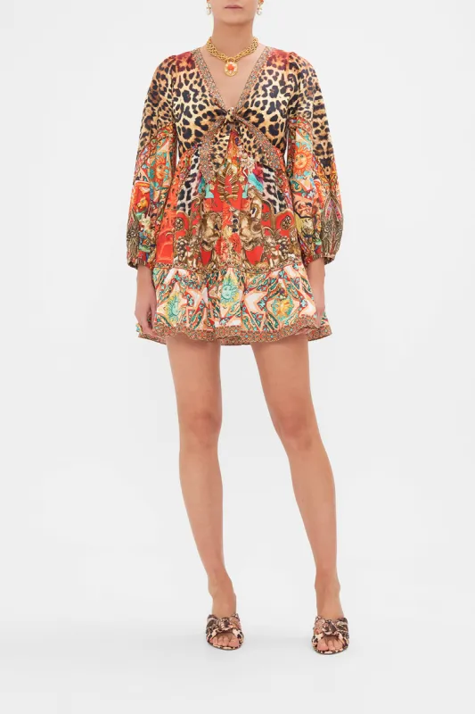 SHORT TIE FRONT BLOUSON DRESS FROM GENERATION TO GENERATION sold by Camilla