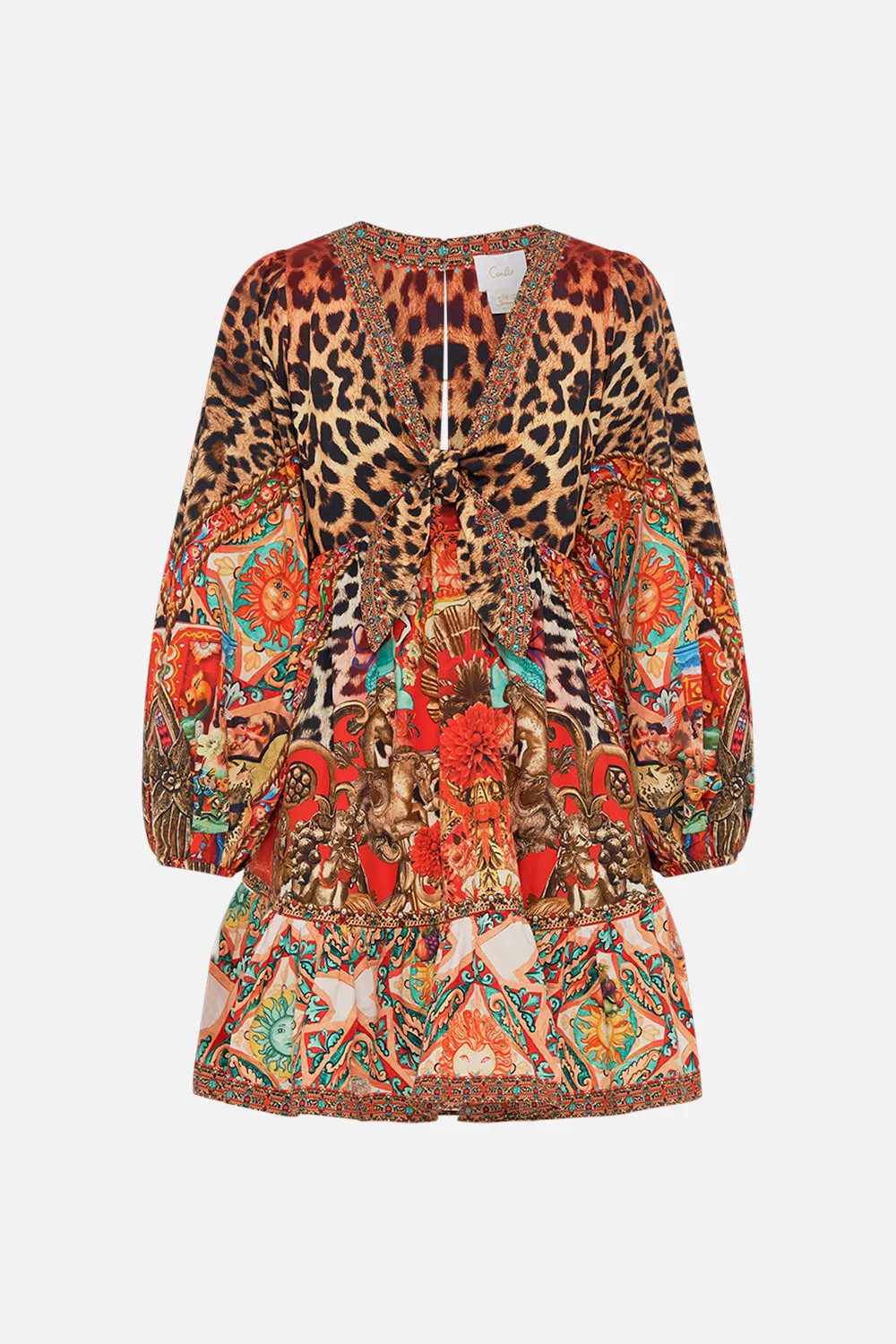 SHORT TIE FRONT BLOUSON DRESS FROM GENERATION TO GENERATION sold by Camilla product image thumbnail 3