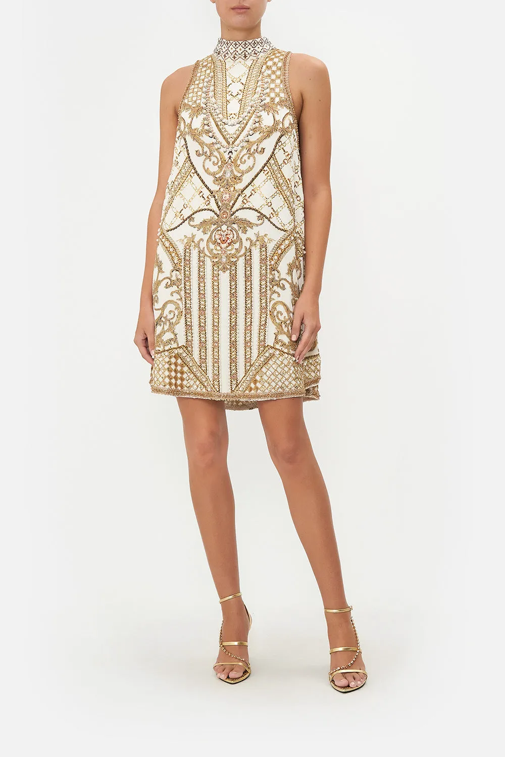 HIGH COLLAR SHIFT DRESS SOAR LIKE AN EAGLE sold by Camilla