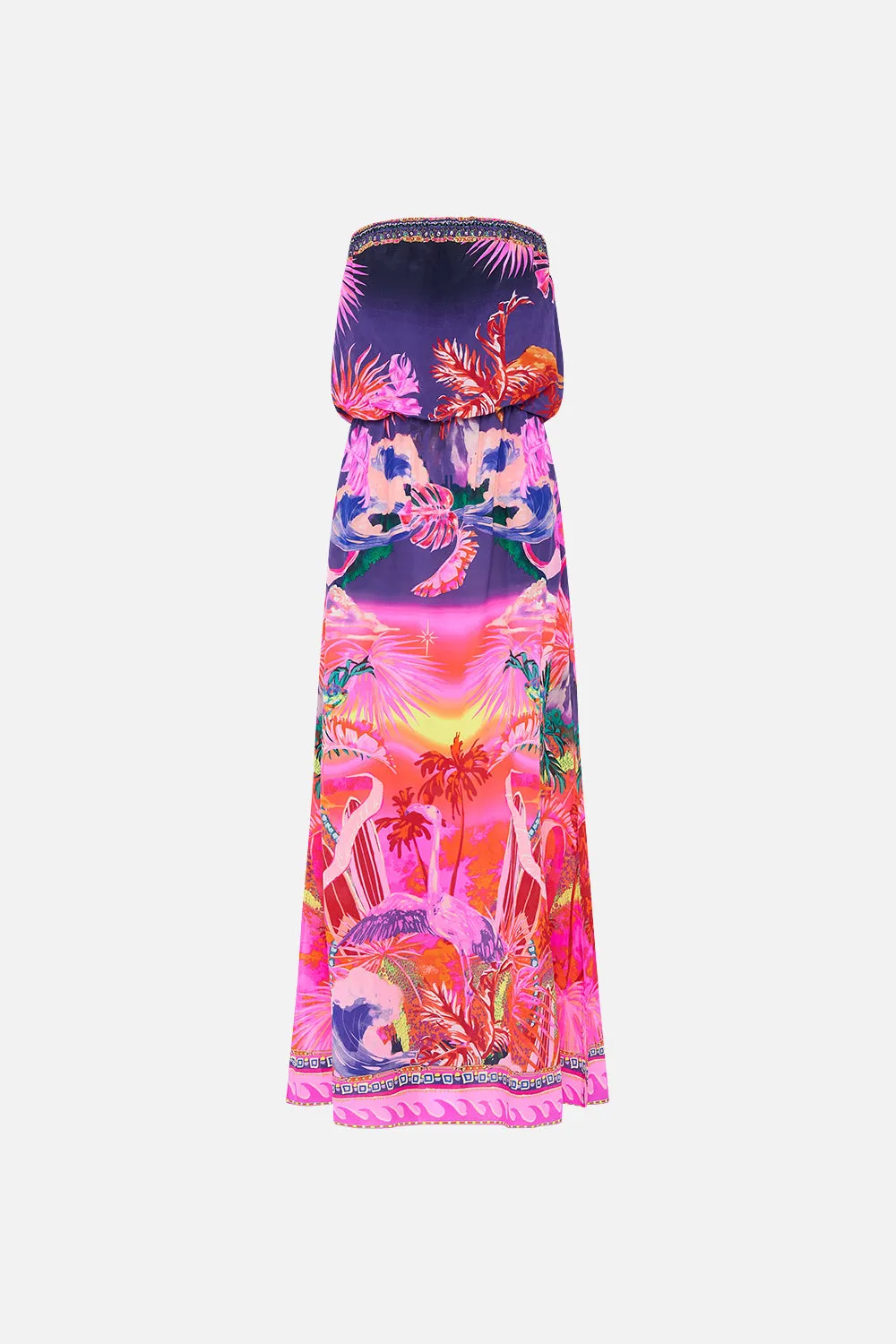 STRAPLESS BLOUSON DRESS FLIGHT OF THE FLAMINGO sold by Camilla product image thumbnail 3