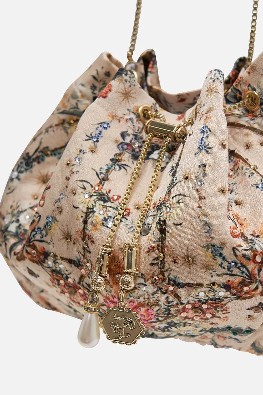 DRAWSTRING POUCH WITH CHAIN STRAP ROSE GARDEN REVOLUTION sold by Camilla product image thumbnail 2