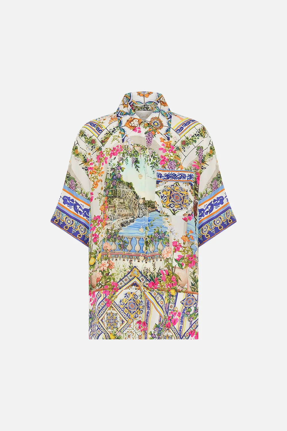 OVERSIZED SHIRT WITH POCKET AMALFI AMORE sold by Camilla product image thumbnail 3