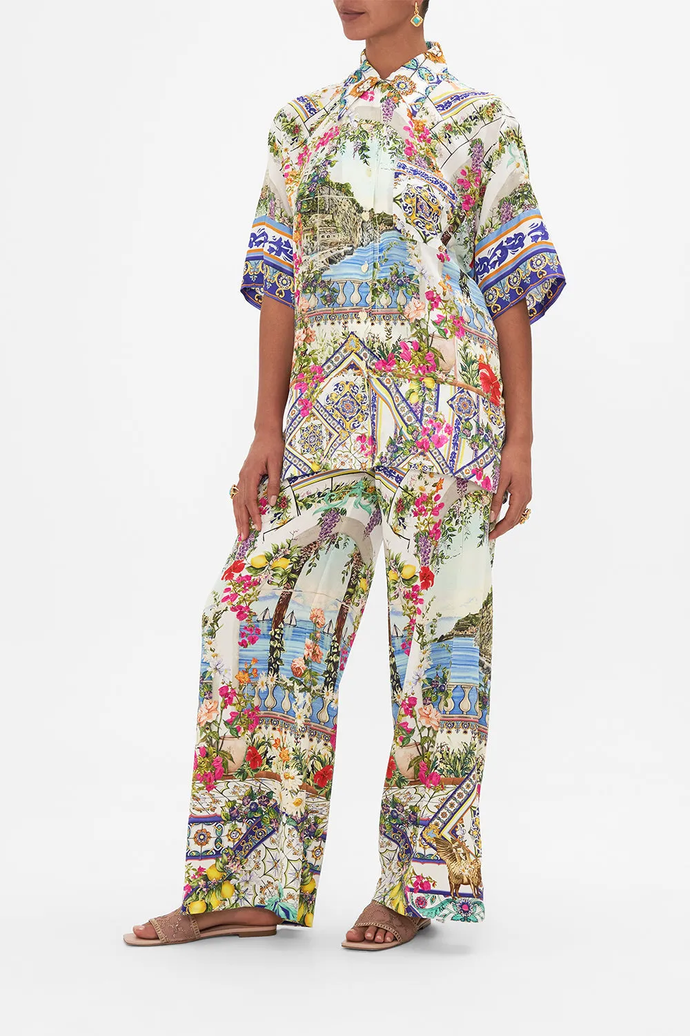 OVERSIZED SHIRT WITH POCKET AMALFI AMORE sold by Camilla product image thumbnail 4