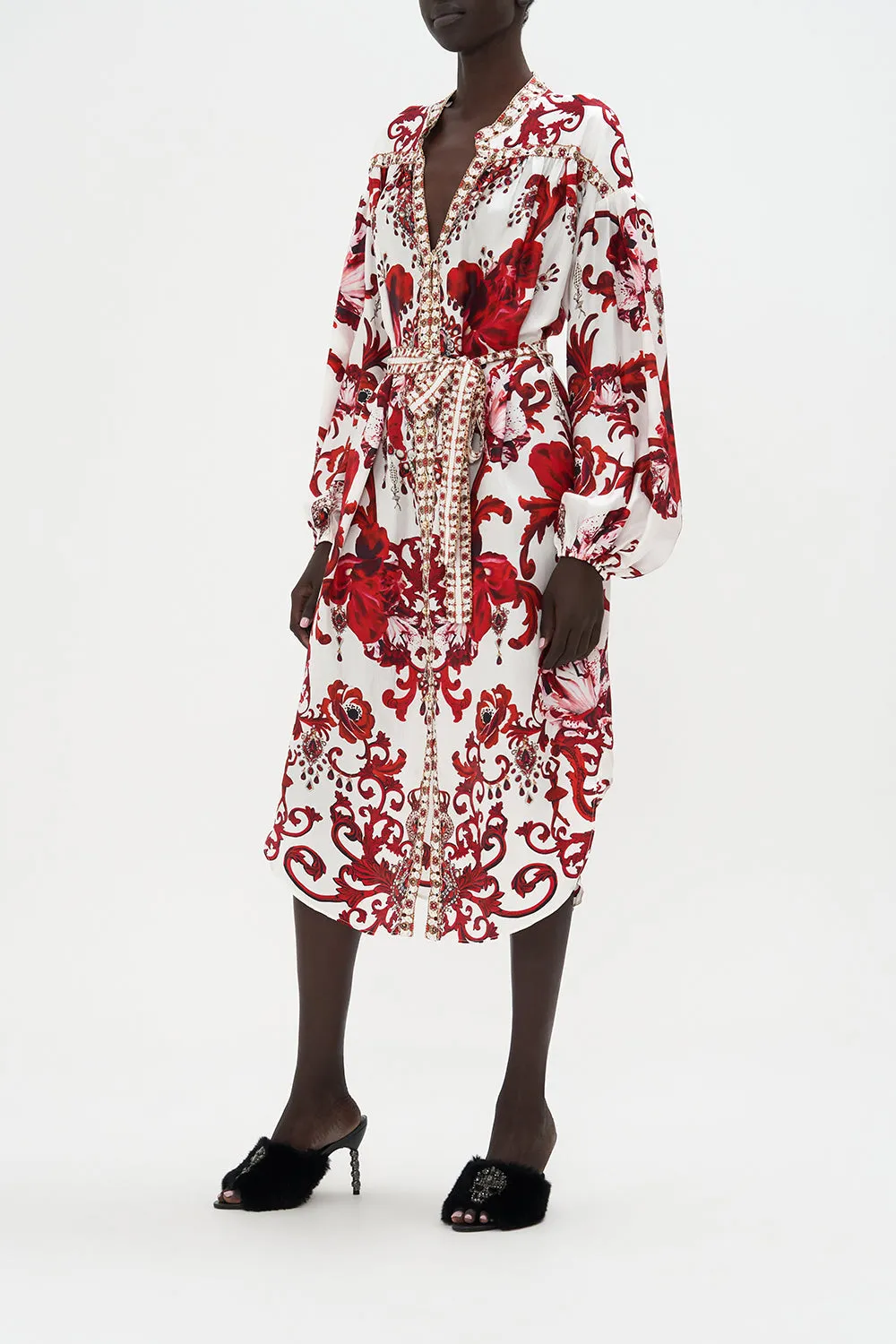 BLOUSON SLEEVE MIDI DRESS CROWN OF THORNS sold by Camilla product image thumbnail 4