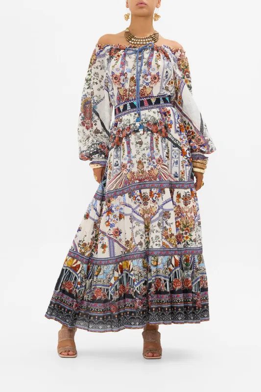 NECK TIE GATHERED BLOUSE MY FOLK ART HEART sold by Camilla