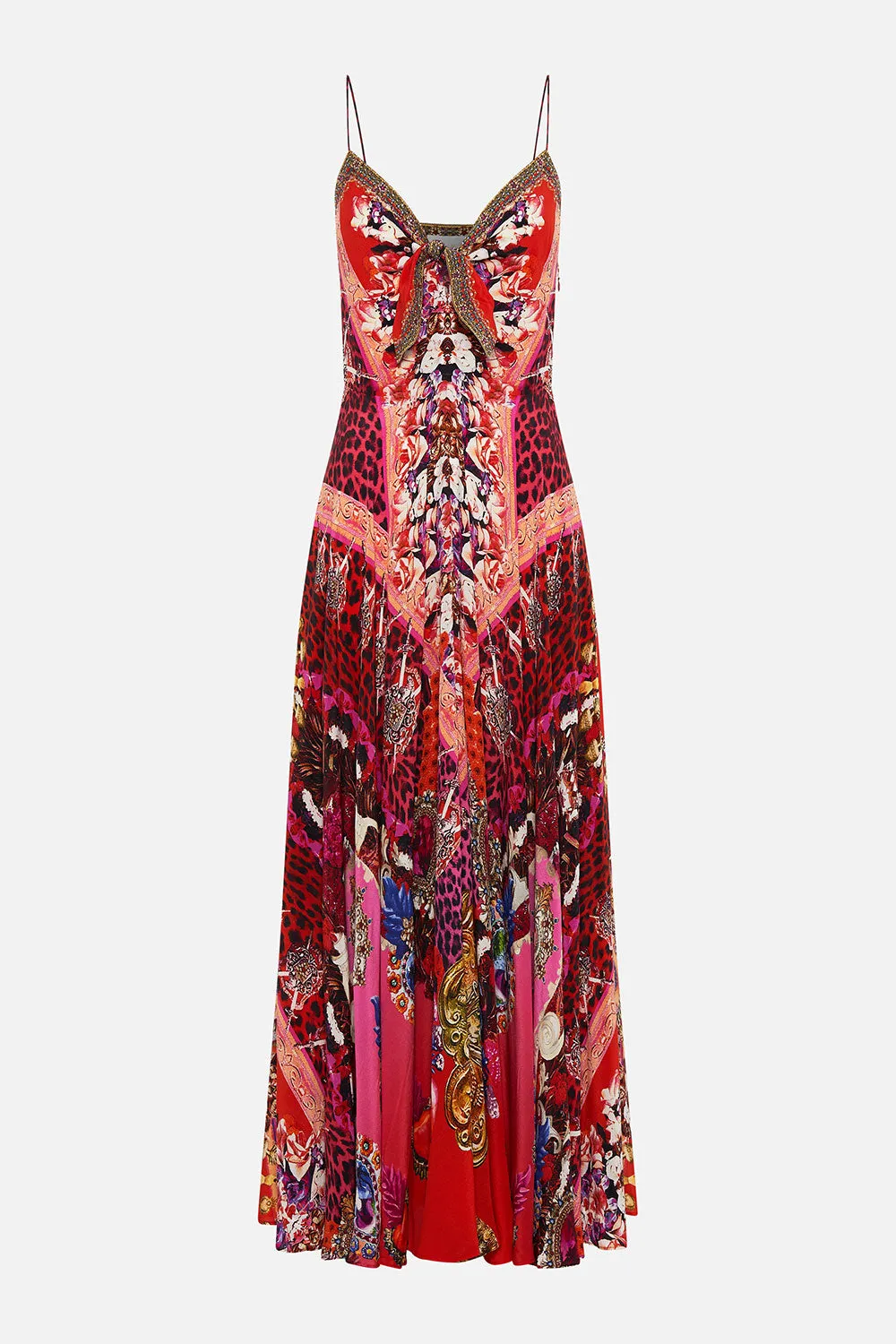 LONG DRESS WITH TIE FRONT ARTESANIA MANIA sold by Camilla product image thumbnail 3