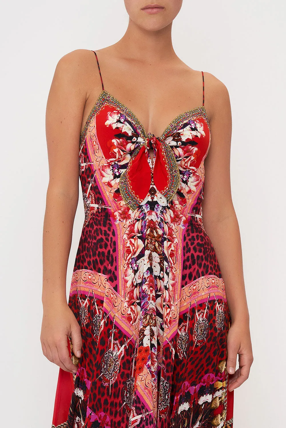 LONG DRESS WITH TIE FRONT ARTESANIA MANIA sold by Camilla product image thumbnail 5