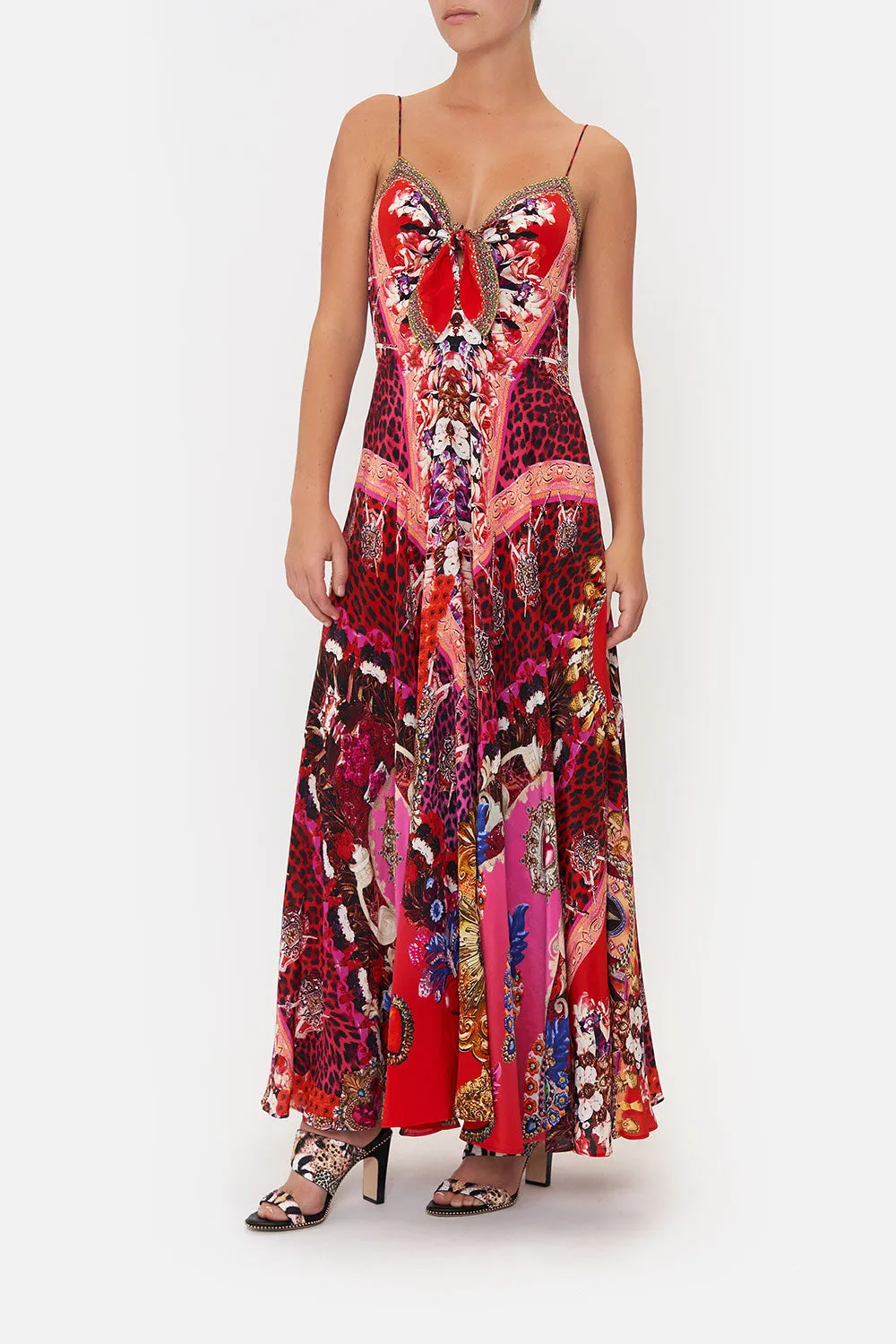 LONG DRESS WITH TIE FRONT ARTESANIA MANIA sold by Camilla product image thumbnail 4