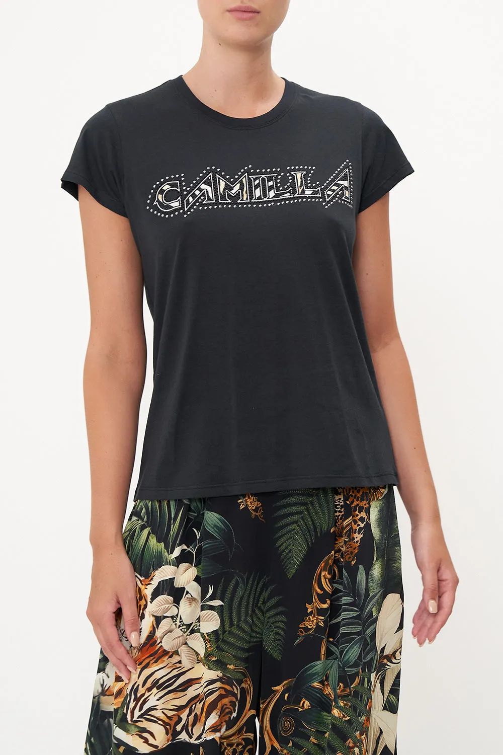 SLIM FIT ROUND NECK T-SHIRT EASY TIGER sold by Camilla product image thumbnail 5