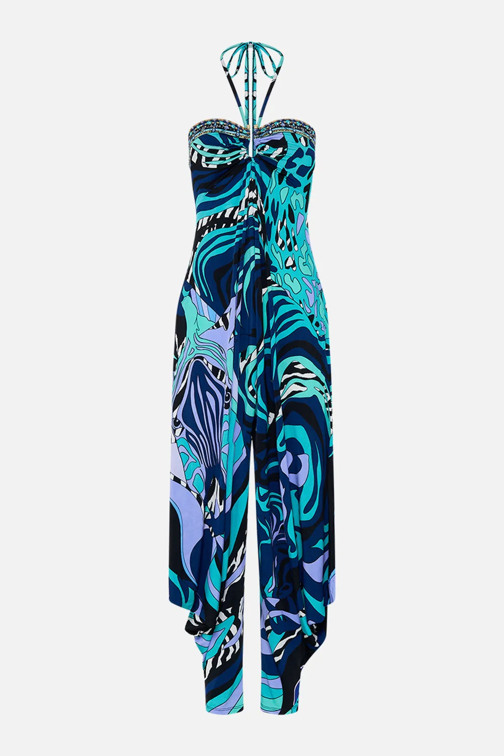 DRAPED PANT JUMPSUIT WITH HARDWARE VIVIDLY VENICE sold by Camilla product image thumbnail 3