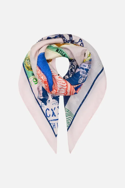 LARGE SQUARE SCARF HAUTE PASSPORT sold by Camilla