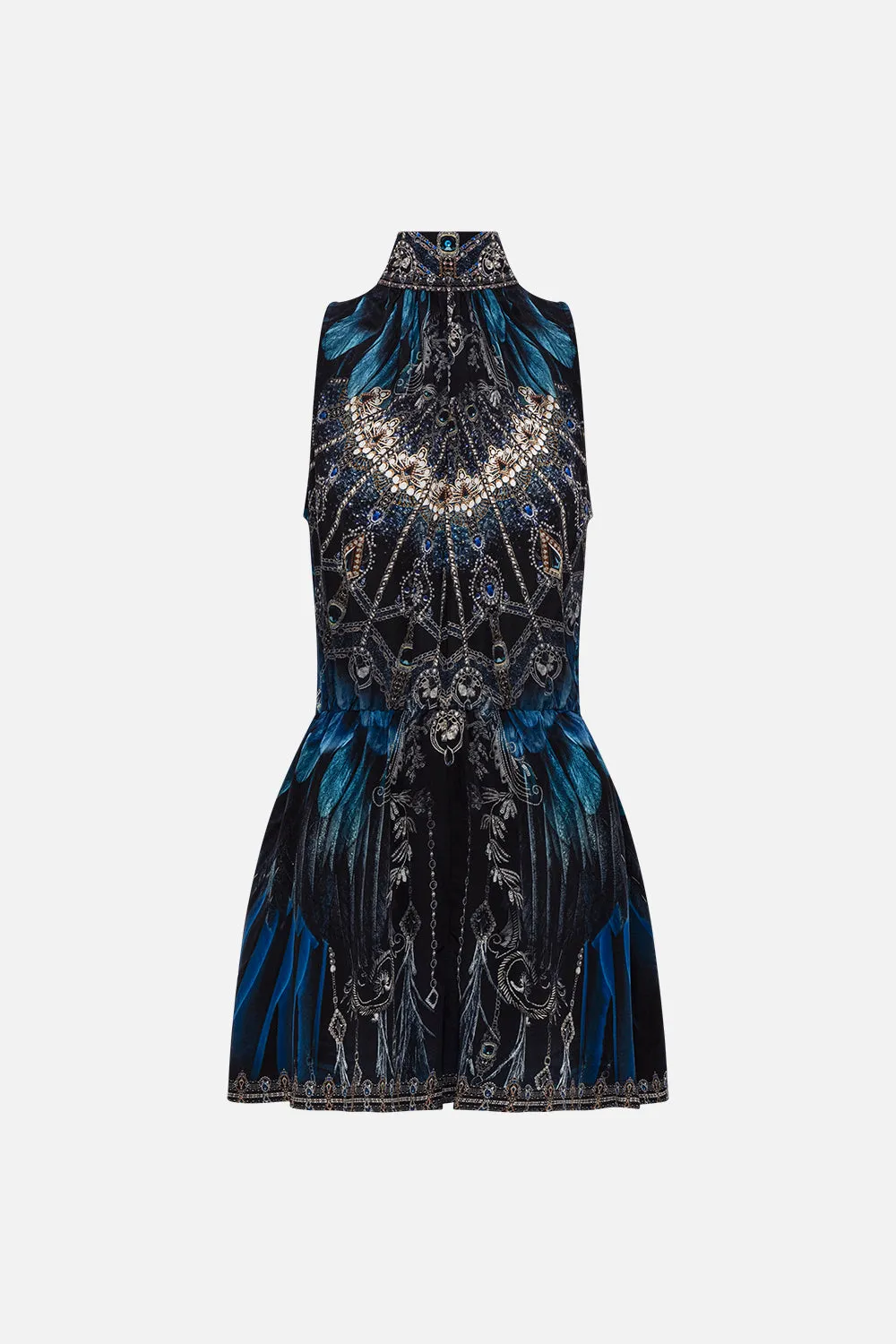 NECK TIE PLAYSUIT WITH ELASTIC WAIST GROUND CONTROL sold by Camilla product image thumbnail 3