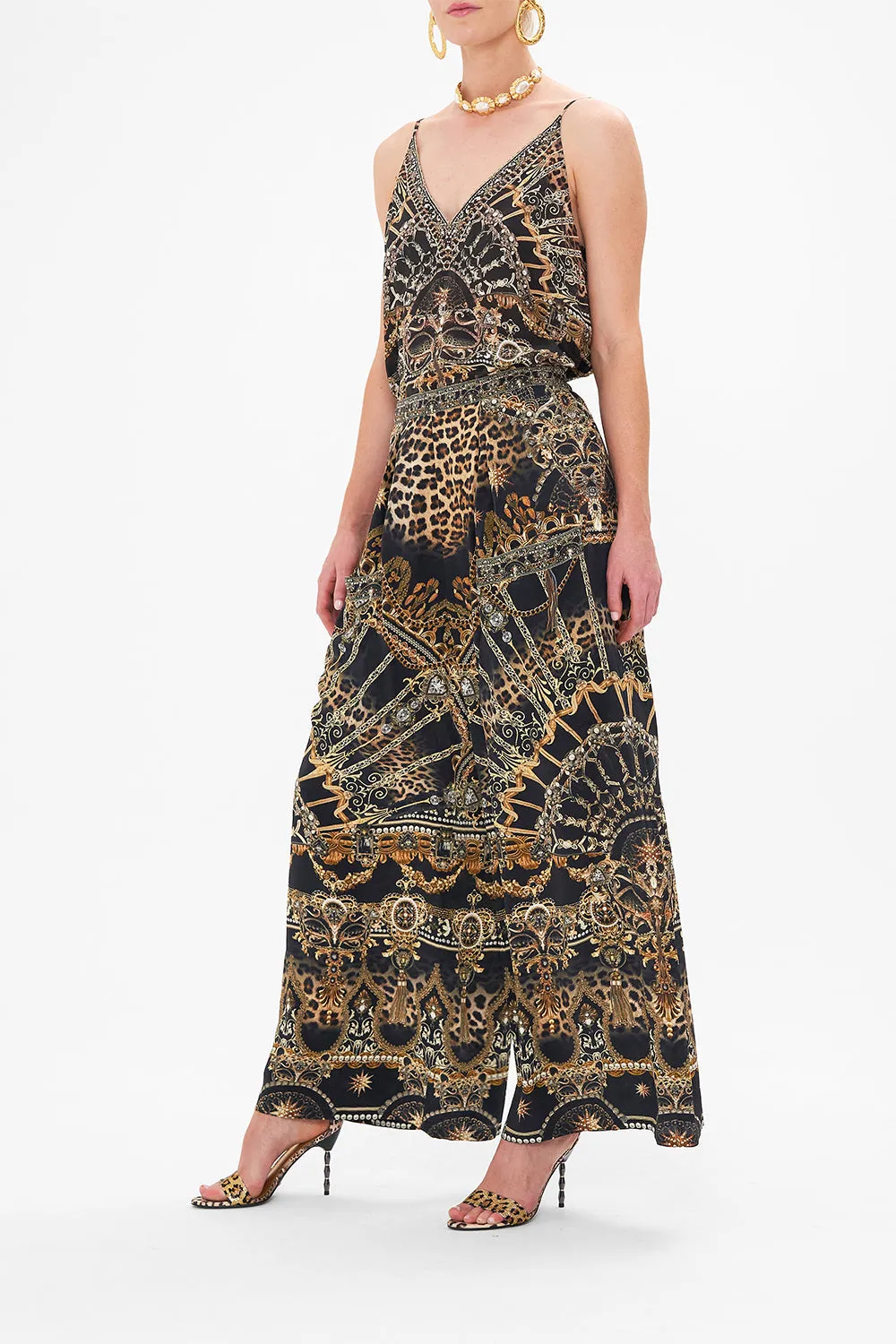 WIDE LEG TROUSER WITH FRONT POCKETS MASKED AT MOONLIGHT sold by Camilla product image thumbnail 4