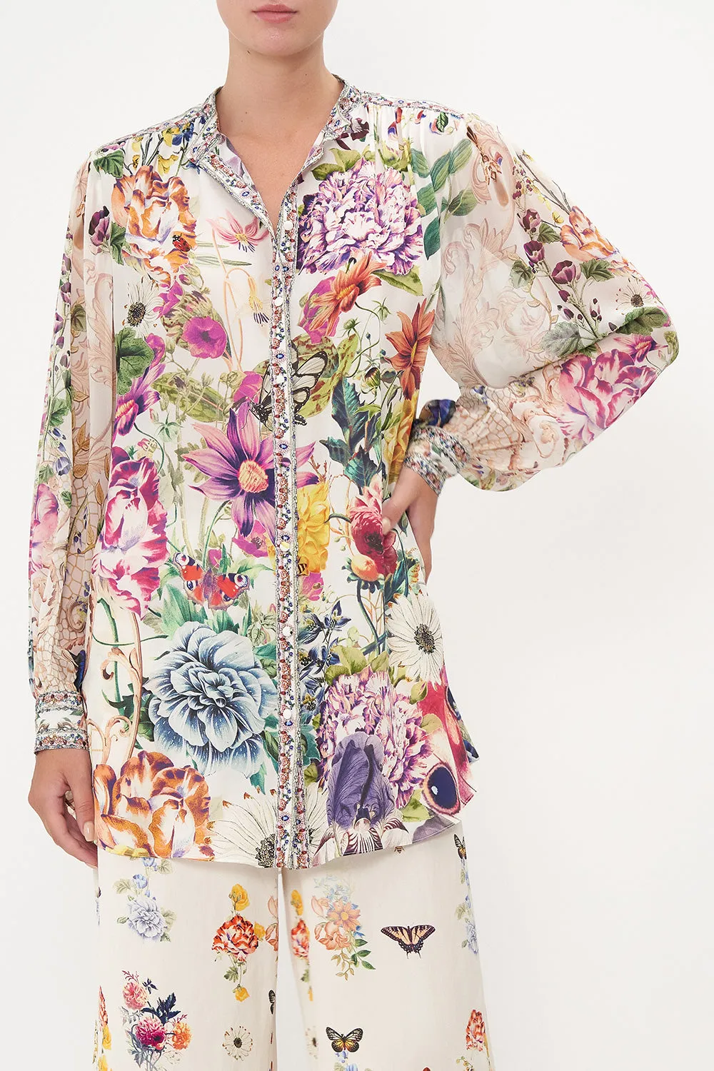 BLOUSON SLEEVE BLOUSE WITH YOKE QUEENS BEE HIVE sold by Camilla product image thumbnail 5