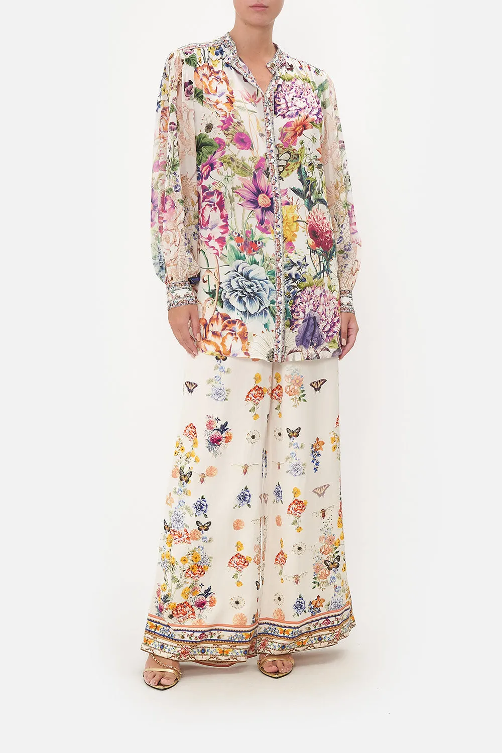 BLOUSON SLEEVE BLOUSE WITH YOKE QUEENS BEE HIVE sold by Camilla