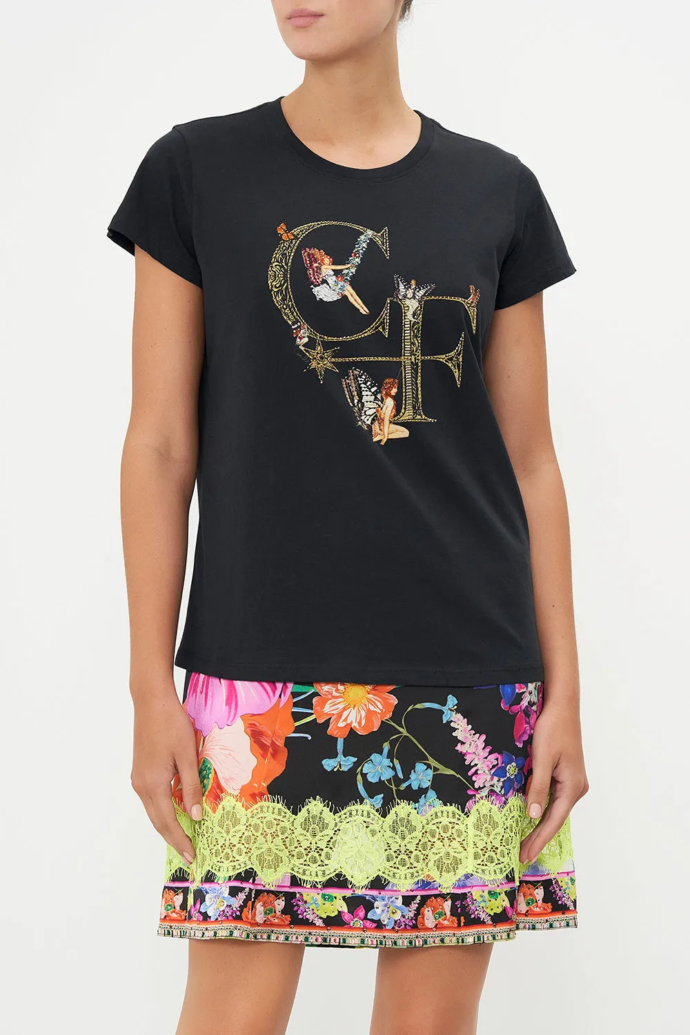 SLIM FIT ROUND NECK T-SHIRT TO CATCH A SPIDER sold by Camilla product image thumbnail 5