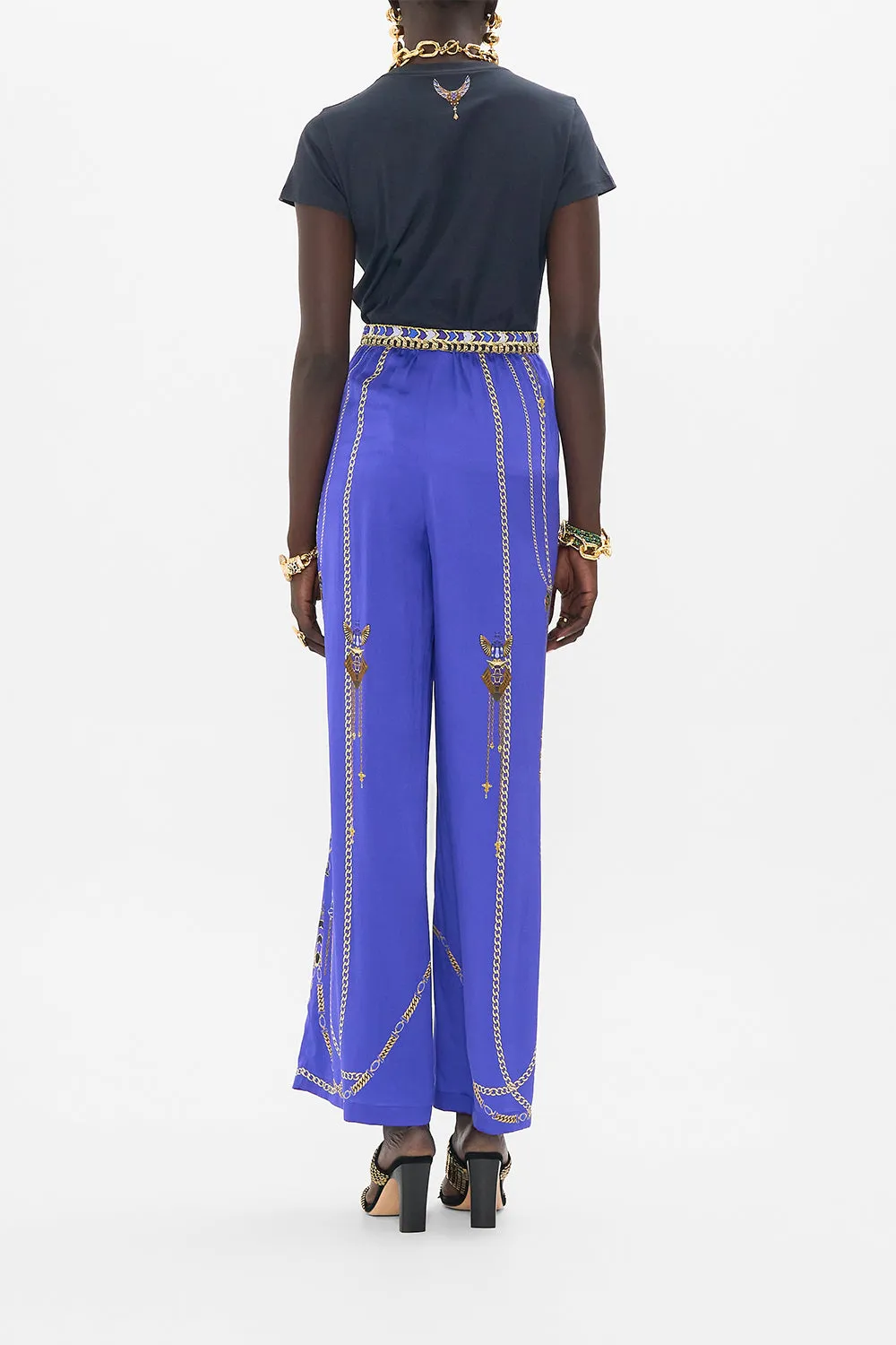 SLIM FIT ROUND NECK T-SHIRT - BLACK MY FAIR PHARAOH sold by Camilla product image thumbnail 2