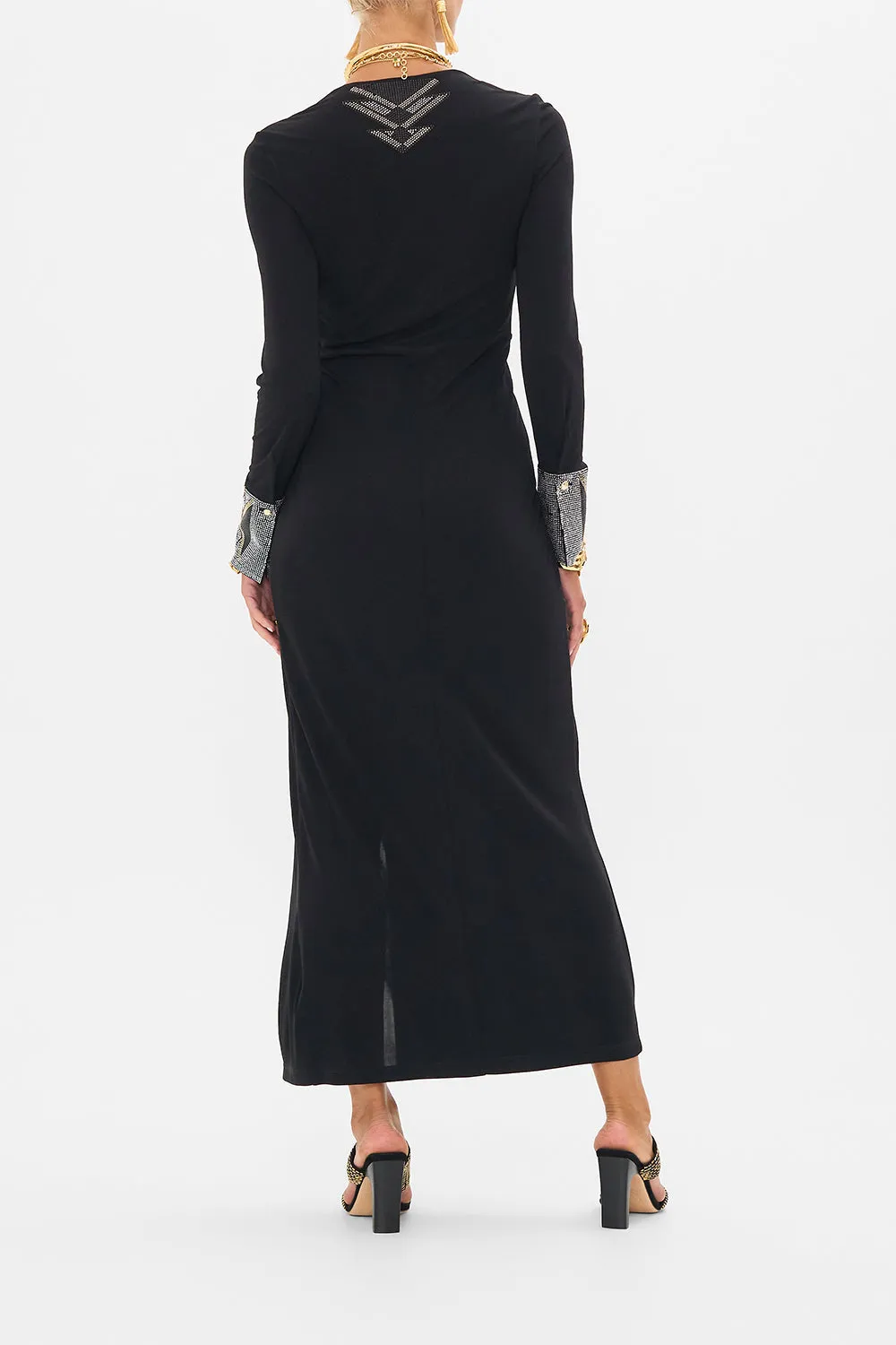 LONG V NECK TWIST FRONT JERSEY DRESS CARTOUCHE KINGDOM sold by Camilla product image thumbnail 2