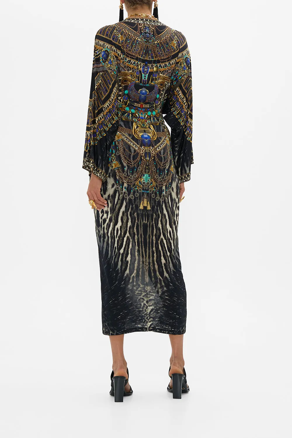 LONG SPLIT FRONT TWIST DRESS CAT WORSHIP sold by Camilla product image thumbnail 2