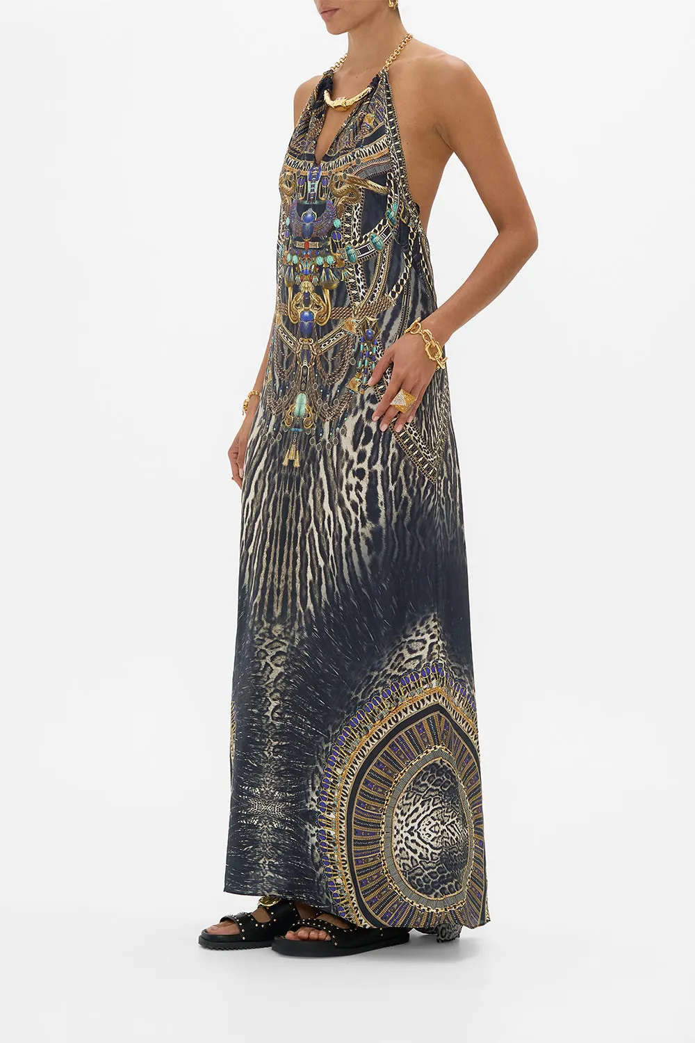 LOW BACK LONG DRESS WITH NECK HARDWARE CAT WORSHIP sold by Camilla product image thumbnail 4