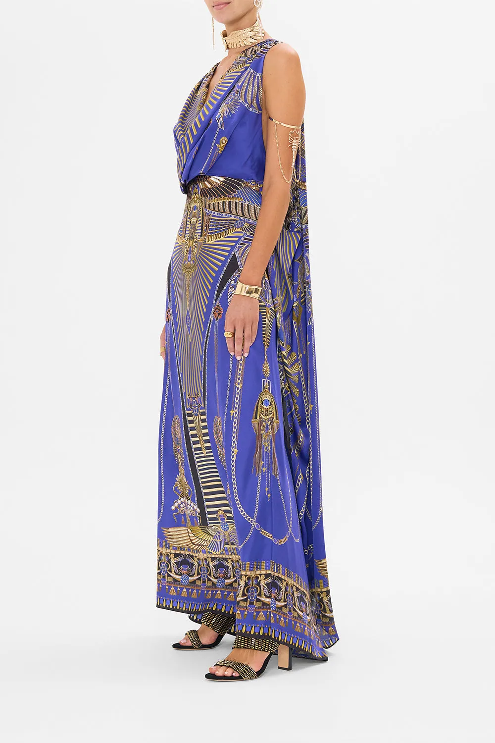 SLEEVELESS DRAPED T BACK LONG DRESS MY FAIR PHARAOH sold by Camilla product image thumbnail 4