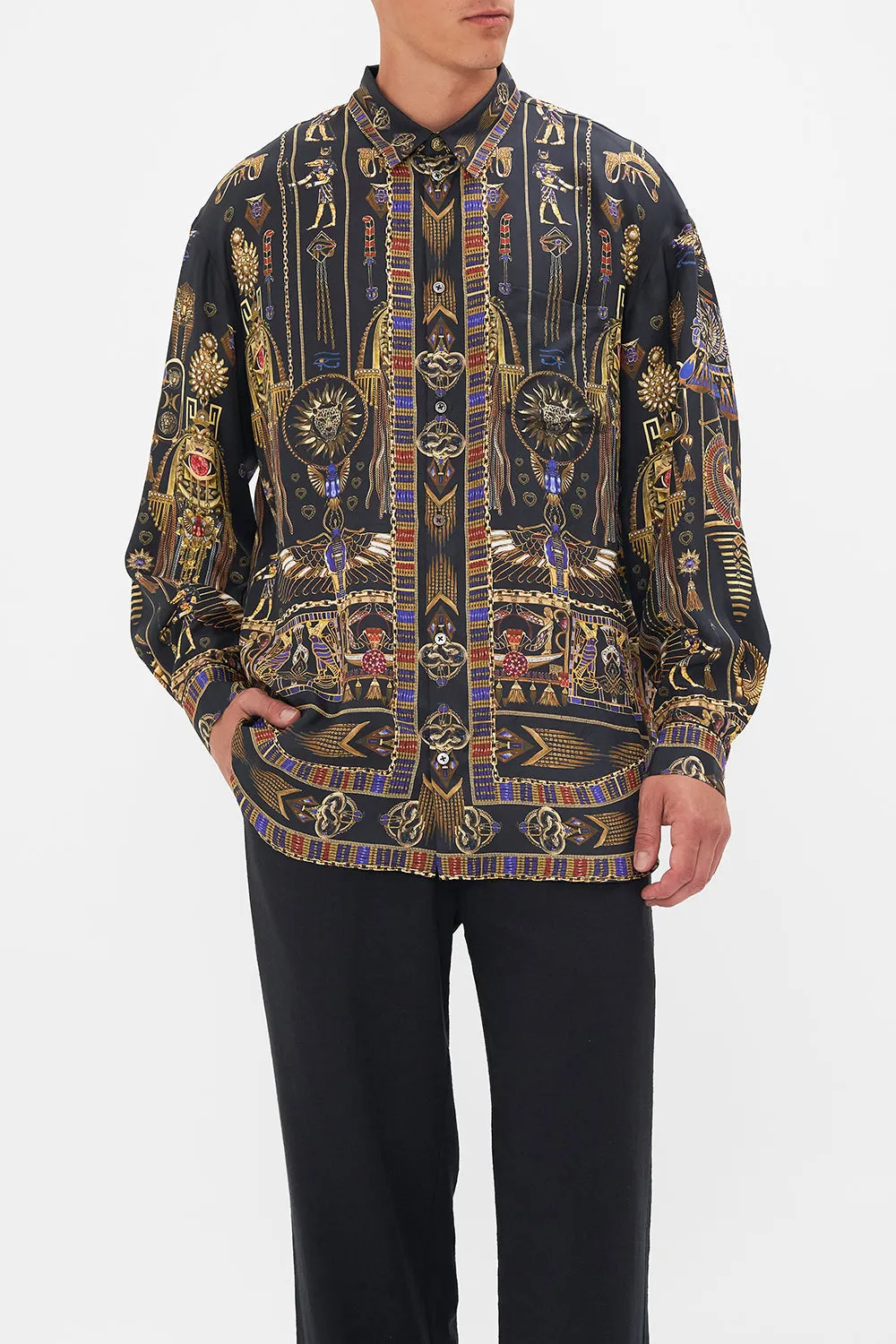 MENS OVERSIZED SHIRT CARTOUCHE KINGDOM sold by Camilla product image thumbnail 5