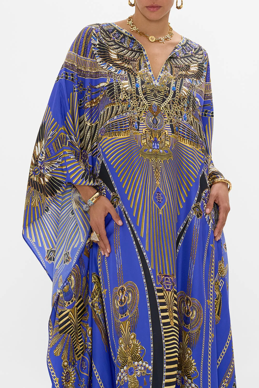 V NECK KAFTAN WITH FRONT WELT POCKETS MY FAIR PHARAOH sold by Camilla product image thumbnail 5