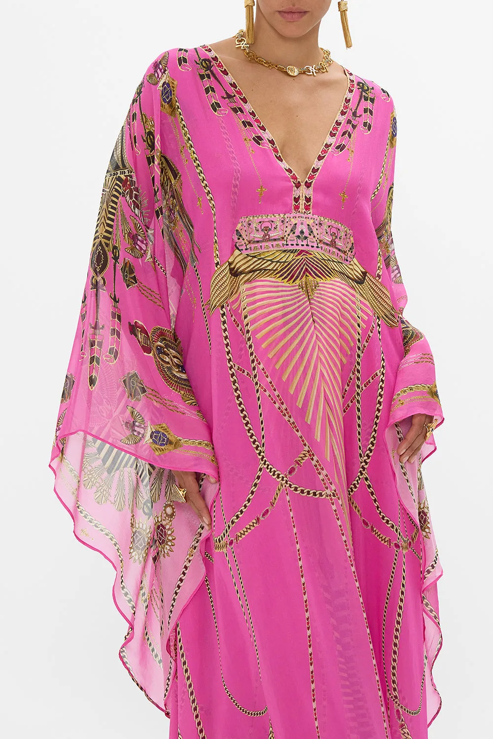 LONG KAFTAN WITH WAIST DETAIL SONG OF THE SCARAB sold by Camilla product image thumbnail 5