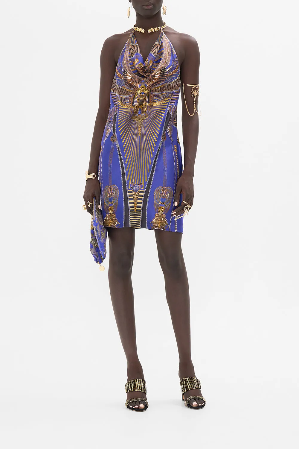 DRAPED SHORT DRESS WITH NECKPIECE MY FAIR PHARAOH sold by Camilla