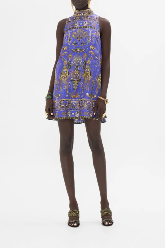 HIGH COLLAR SHIFT DRESS MY FAIR PHARAOH sold by Camilla