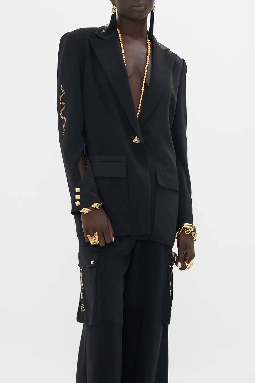 JACKET WITH SLEEVE CUT OUT DETAIL CARTOUCHE KINGDOM sold by Camilla product image thumbnail 5