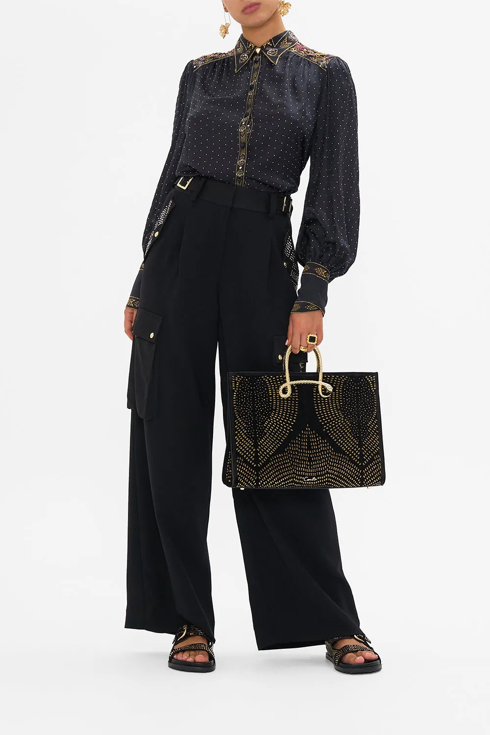 BUTTON THROUGH BLOUSON SLEEVE BLOUSE CARTOUCHE KINGDOM sold by Camilla