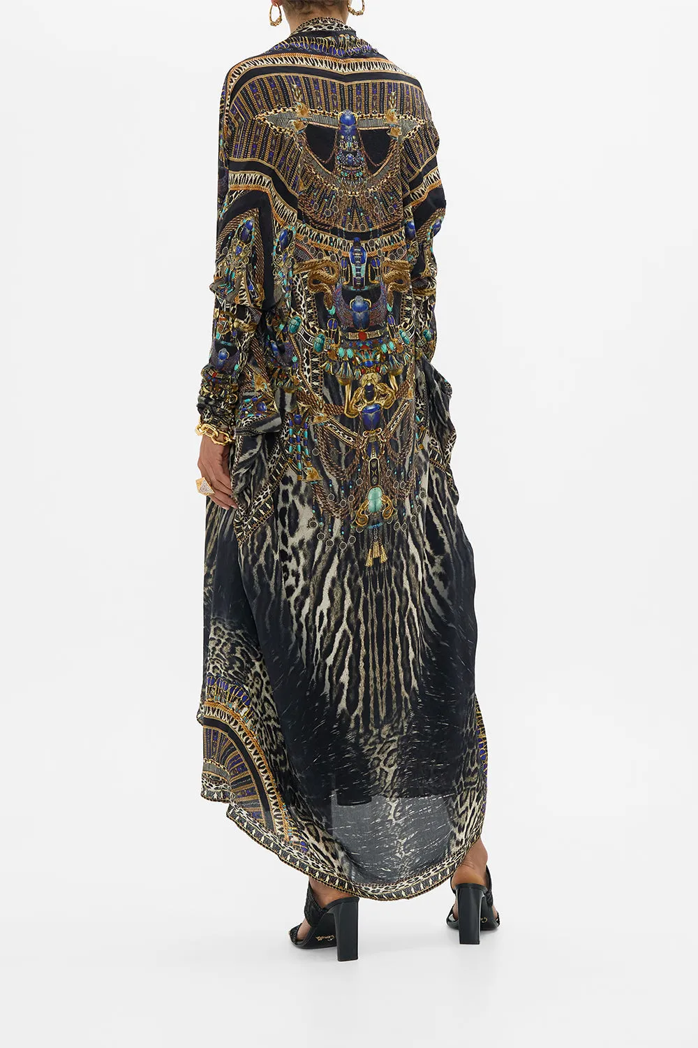 LONG CASUAL JACKET WITH POCKETS CAT WORSHIP sold by Camilla product image thumbnail 2