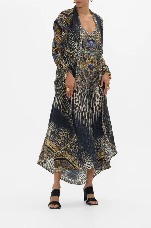 LONG CASUAL JACKET WITH POCKETS CAT WORSHIP sold by Camilla