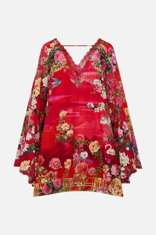 SHORT V NECK RUFFLE KAFTAN SWEET HOME ALEXANDRIA made by Camilla