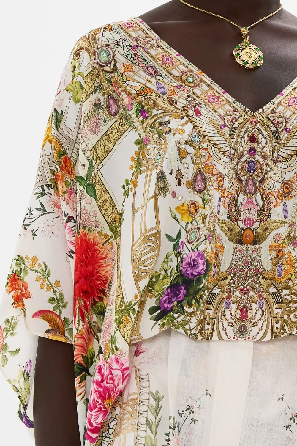 RECTANGULAR V NECK KAFTAN EGYPTIAN ROSE sold by Camilla product image thumbnail 5