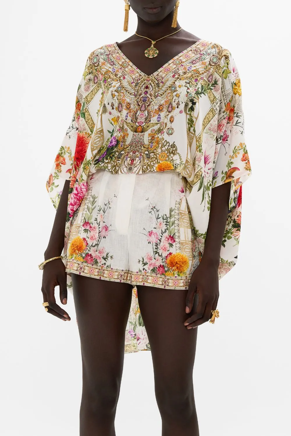 RECTANGULAR V NECK KAFTAN EGYPTIAN ROSE sold by Camilla product image thumbnail 4