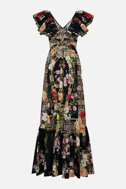 FRILL NECK DRESS WITH HARDWARE ADORNED IN ALEXANDRIA sold by Camilla