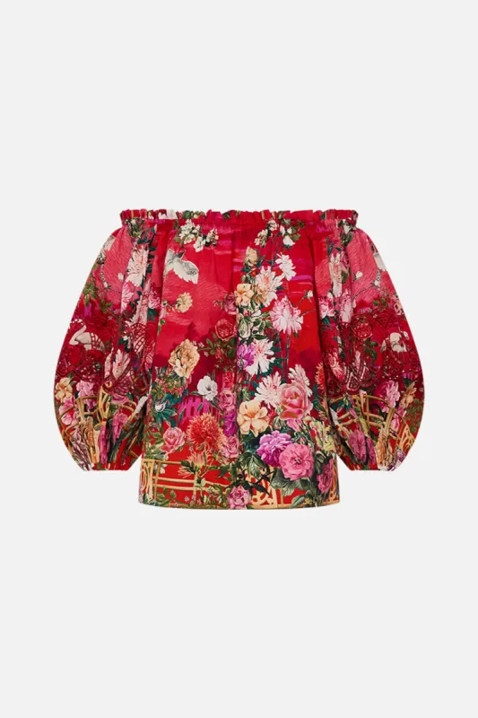 FRILL OFF SHOULDER TOP SWEET HOME ALEXANDRIA sold by Camilla