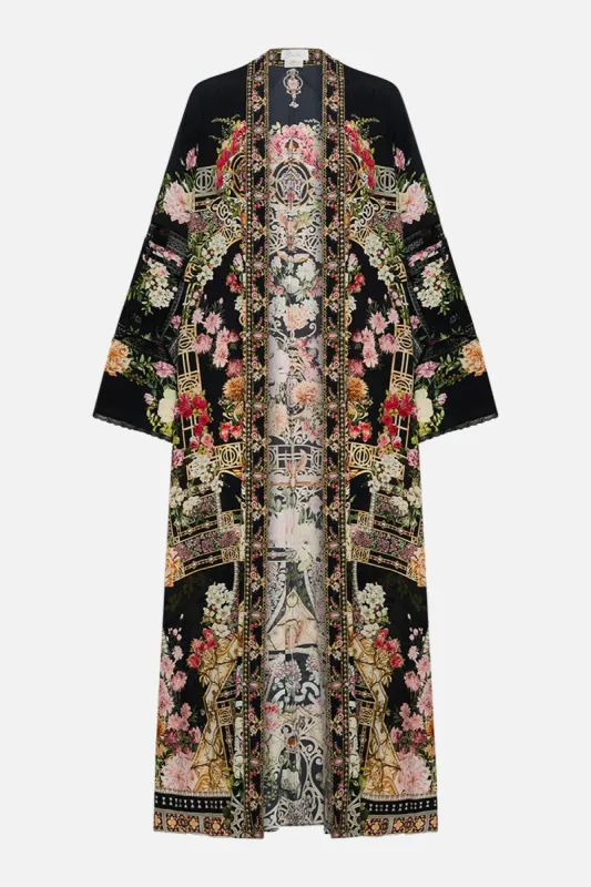 FLARE SLEEVE LONG ROBE ADORNED IN ALEXANDRIA sold by Camilla