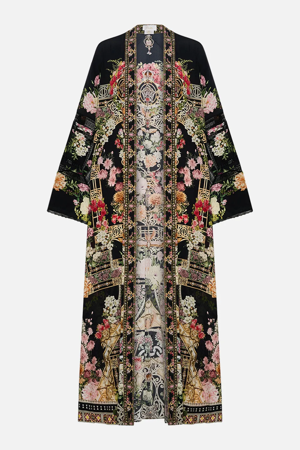 FLARE SLEEVE LONG ROBE ADORNED IN ALEXANDRIA sold by Camilla