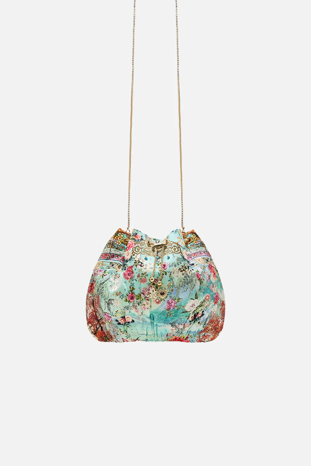 DRAWSTRING POUCH WITH CHAIN STRAP THE JEWELLERY MUSEUM sold by Camilla