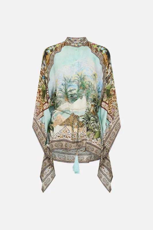 BUTTON THROUGH SCARF BLOUSE VIEWS OF THE VALLEY sold by Camilla