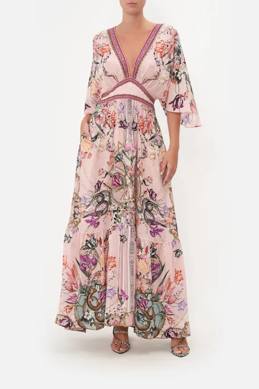 WAISTED DRESS WITH HEM RUFFLE MAD AS A SNAKE sold by Camilla