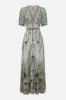 SHAPED WAISTBAND DRESS WITH FLUTTER SLEEVES SAHARA STARLET sold by Camilla