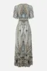 SHAPED WAISTBAND DRESS WITH FLUTTER SLEEVES SAHARA STARLET sold by Camilla